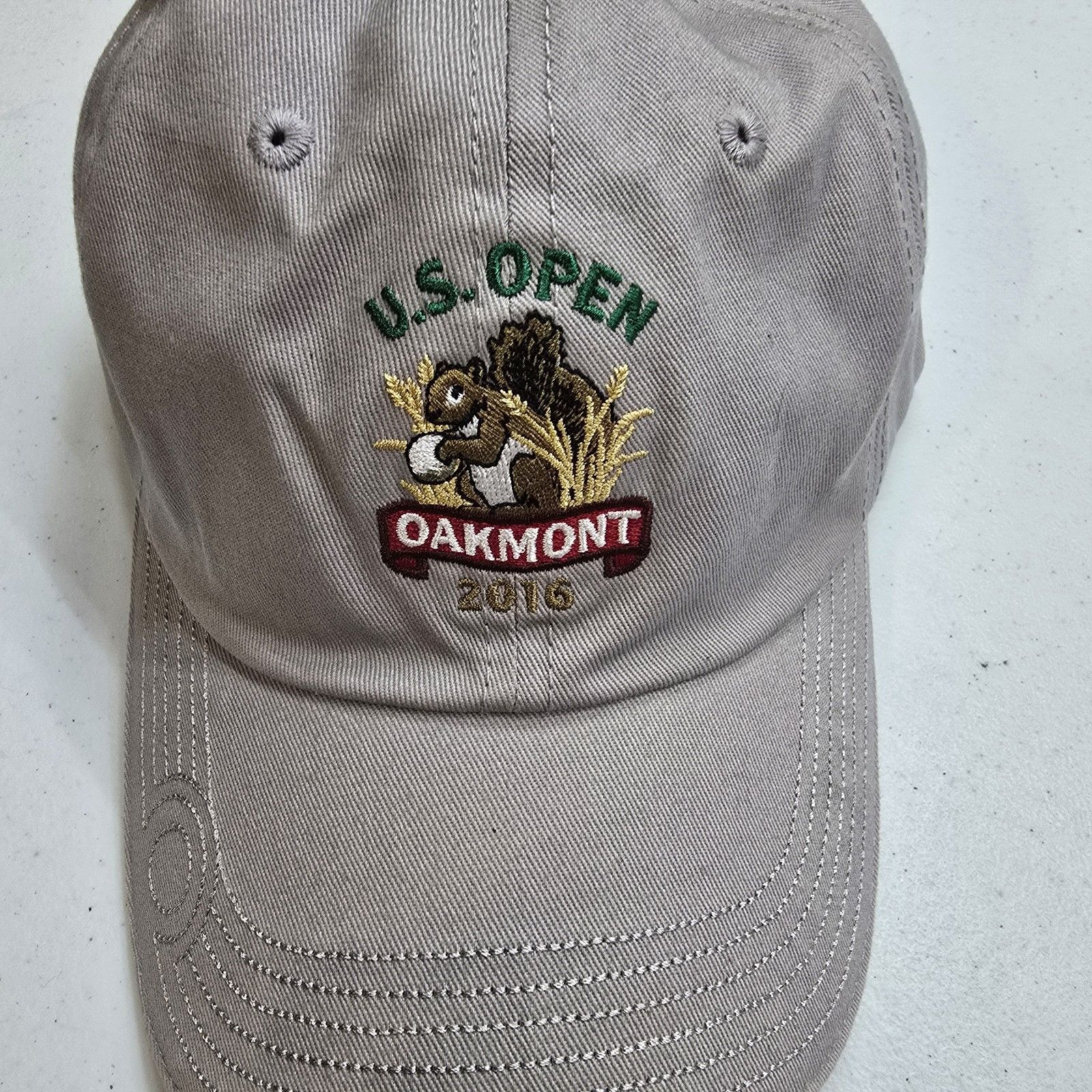 Nwot Us Open 2016 Oakmont Baseball Hat Cap Usga Member Strapback Canvas Tan